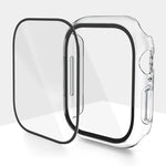 Boîtier de montre avec film trempé intégré en polycarbonate, compatible avec Apple Watch Series 10/11 46 mm et Apple Watch Series 10/11 42 mm