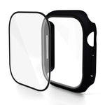 Boîtier de montre avec film trempé intégré en polycarbonate, compatible avec Apple Watch Series 10/11 46 mm et Apple Watch Series 10/11 42 mm