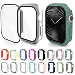 Boîtier de montre avec film trempé intégré en polycarbonate, compatible avec Apple Watch Series 10/11 46 mm et Apple Watch Series 10/11 42 mm