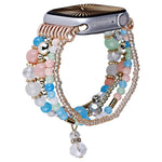 Bracelet de montre à quatre rangs de perles en cuivre, compatible avec Apple Watch 46 mm / 49 mm / 45 mm / 44 mm et Apple Watch 42 mm / 41 mm / 40 mm / 38 mm.