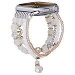 Bracelet de montre à quatre rangs de perles en cuivre, compatible avec Apple Watch 46 mm / 49 mm / 45 mm / 44 mm et Apple Watch 42 mm / 41 mm / 40 mm / 38 mm.