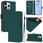 Coque de Téléphone en Cuir Couleur Unie au Toucher Agréable avec Cordon, Pour iPhone Air, Pour iPhone 16 Pro Max
