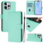 Coque de Téléphone en Cuir Couleur Unie au Toucher Agréable avec Cordon, Pour iPhone Air, Pour iPhone 16 Pro Max