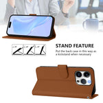 Coque de téléphone en cuir couleur unie avec lanière, pour iPhone 16 Pro, pour iPhone 16 Plus