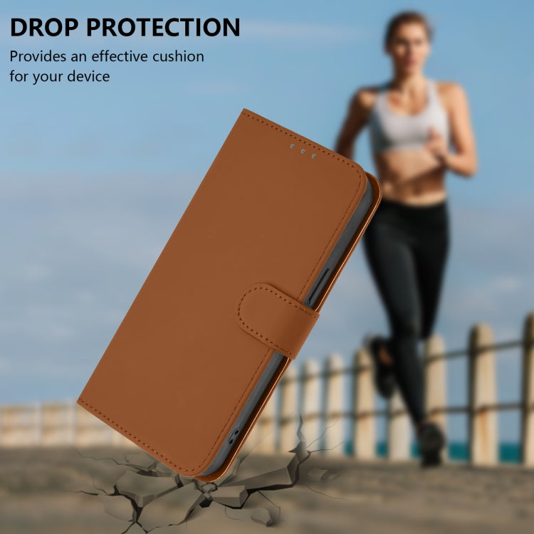 Étui de téléphone en cuir couleur unie effet peau avec cordon, Pour iPhone 17e / 16e, Pour iPhone 17 Pro Max