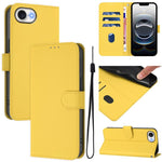 Étui de téléphone en cuir couleur unie effet peau avec cordon, Pour iPhone 17e / 16e, Pour iPhone 17 Pro Max