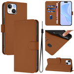 Skin Feel Solid Color Leather Phone Case with Lanyard, For iPhone 12 Pro Max, For iPhone 12 mini