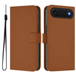 Coque de Téléphone en Cuir Couleur Unie au Toucher Agréable avec Cordon, Pour iPhone Air, Pour iPhone 16 Pro Max