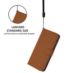 Coque de Téléphone en Cuir Couleur Unie au Toucher Agréable avec Cordon, Pour iPhone Air, Pour iPhone 16 Pro Max