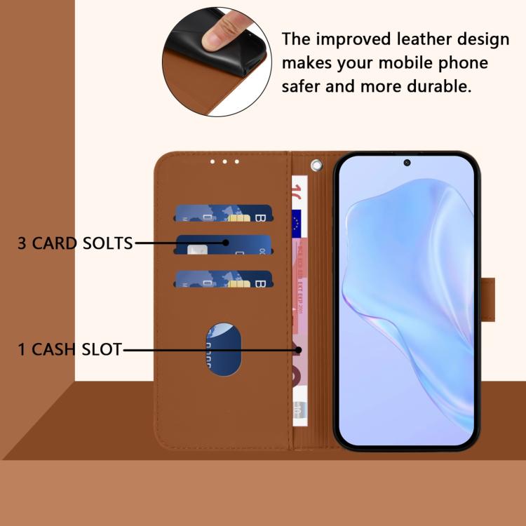 Coque de Téléphone en Cuir Couleur Unie au Toucher Agréable avec Cordon, Pour iPhone Air, Pour iPhone 16 Pro Max