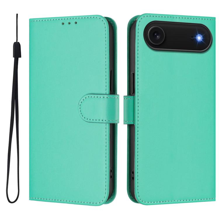 Coque de Téléphone en Cuir Couleur Unie au Toucher Agréable avec Cordon, Pour iPhone Air, Pour iPhone 16 Pro Max