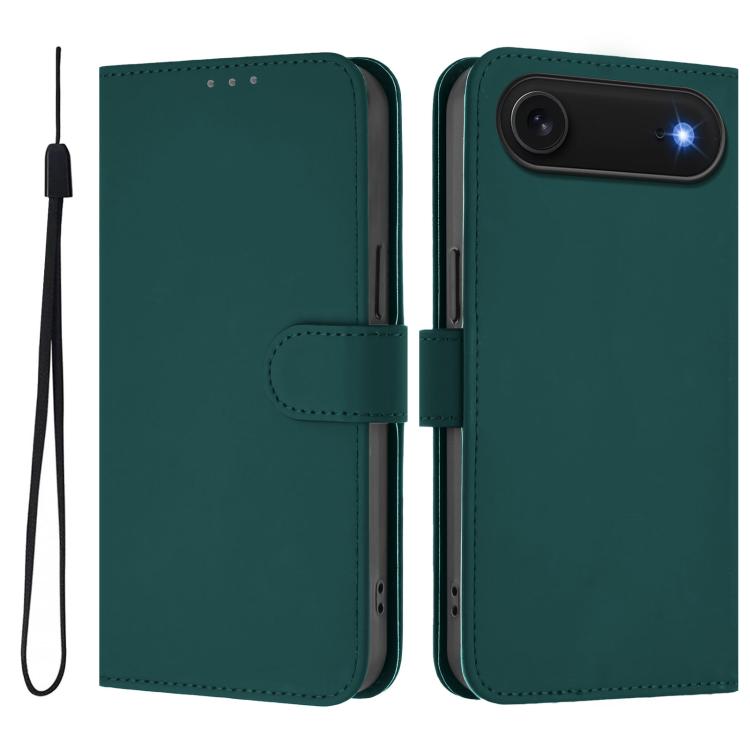 Coque de Téléphone en Cuir Couleur Unie au Toucher Agréable avec Cordon, Pour iPhone Air, Pour iPhone 16 Pro Max