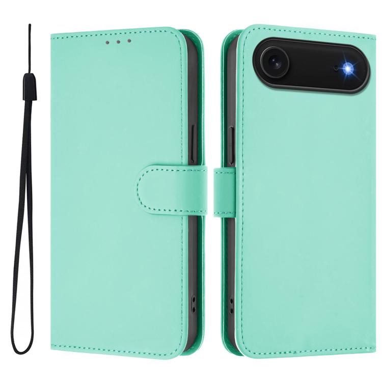 Coque de Téléphone en Cuir Couleur Unie au Toucher Agréable avec Cordon, Pour iPhone Air, Pour iPhone 16 Pro Max