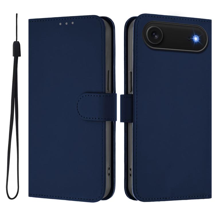 Coque de Téléphone en Cuir Couleur Unie au Toucher Agréable avec Cordon, Pour iPhone Air, Pour iPhone 16 Pro Max