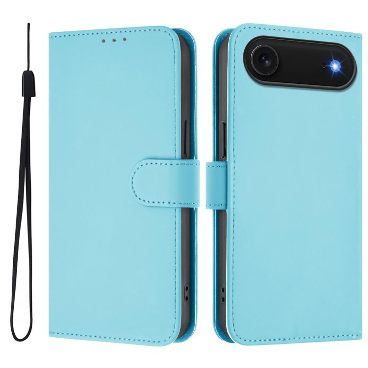 Coque de Téléphone en Cuir Couleur Unie au Toucher Agréable avec Cordon, Pour iPhone Air, Pour iPhone 16 Pro Max