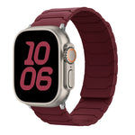 Bracelet de montre magnétique en silicone, pour Apple Watch 46mm / 49mm / 45mm / 44mm, pour Apple Watch 42mm / 41mm / 40mm / 38mm