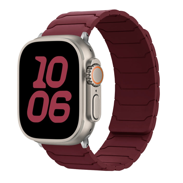 Bracelet de montre magnétique en silicone, pour Apple Watch 46mm / 49mm / 45mm / 44mm, pour Apple Watch 42mm / 41mm / 40mm / 38mm