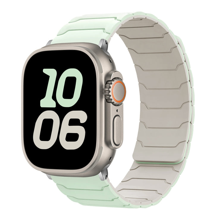 Bracelet de montre magnétique en silicone, pour Apple Watch 46mm / 49mm / 45mm / 44mm, pour Apple Watch 42mm / 41mm / 40mm / 38mm