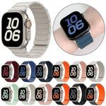 Bracelet de montre magnétique en silicone, pour Apple Watch 46mm / 49mm / 45mm / 44mm, pour Apple Watch 42mm / 41mm / 40mm / 38mm