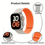 Bracelet de montre magnétique en silicone, pour Apple Watch 46mm / 49mm / 45mm / 44mm, pour Apple Watch 42mm / 41mm / 40mm / 38mm