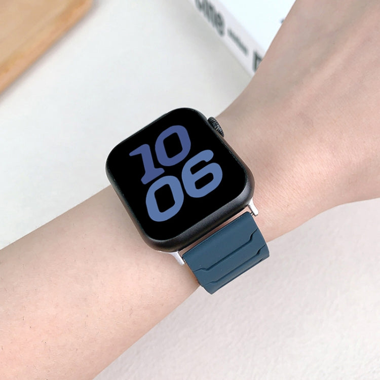 Bracelet de montre magnétique en silicone, pour Apple Watch 46mm / 49mm / 45mm / 44mm, pour Apple Watch 42mm / 41mm / 40mm / 38mm