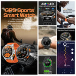 Montre connectée GPS sport LEMFO K67 avec écran AMOLED de 1,43 pouce, appels Bluetooth et suivi de la santé