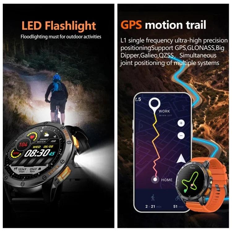 Montre connectée GPS sport LEMFO K67 avec écran AMOLED de 1,43 pouce, appels Bluetooth et suivi de la santé