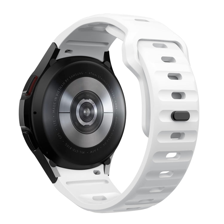 Bracelet de montre en silicone à boucle inversée texturé ondulé, pour Samsung Galaxy Watch 7 / 6 / 5 / 4