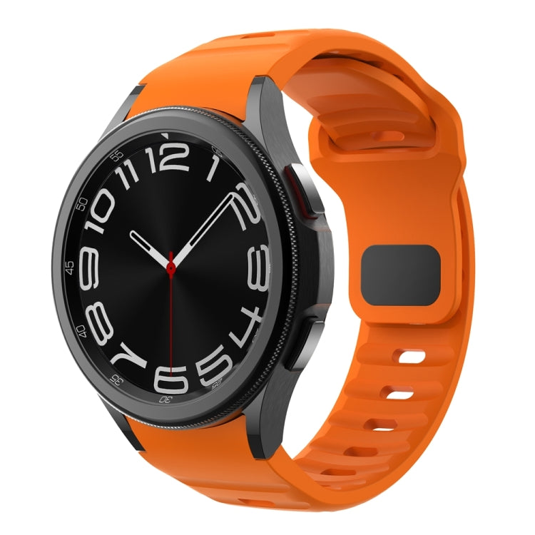 Bracelet de montre en silicone à boucle inversée texturé ondulé, pour Samsung Galaxy Watch 7 / 6 / 5 / 4
