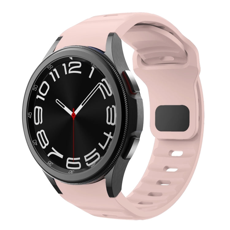 Bracelet de montre en silicone à boucle inversée texturé ondulé, pour Samsung Galaxy Watch 7 / 6 / 5 / 4