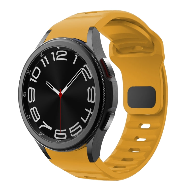 Bracelet de montre en silicone à boucle inversée texturé ondulé, pour Samsung Galaxy Watch 7 / 6 / 5 / 4