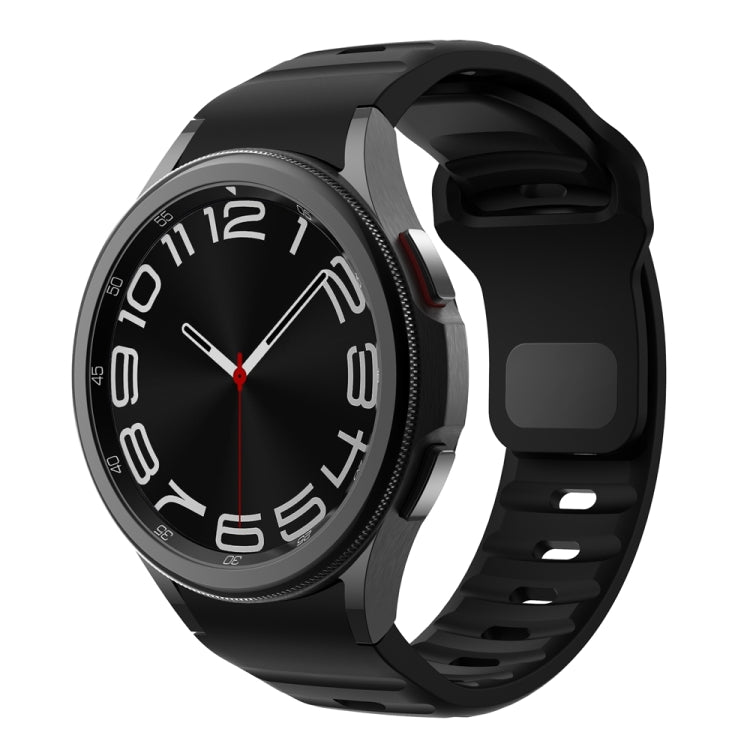 Bracelet de montre en silicone à boucle inversée texturé ondulé, pour Samsung Galaxy Watch 7 / 6 / 5 / 4