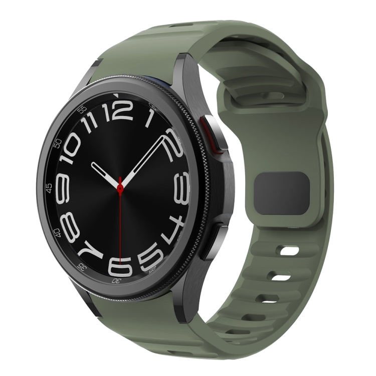Bracelet de montre en silicone à boucle inversée texturé ondulé, pour Samsung Galaxy Watch 7 / 6 / 5 / 4