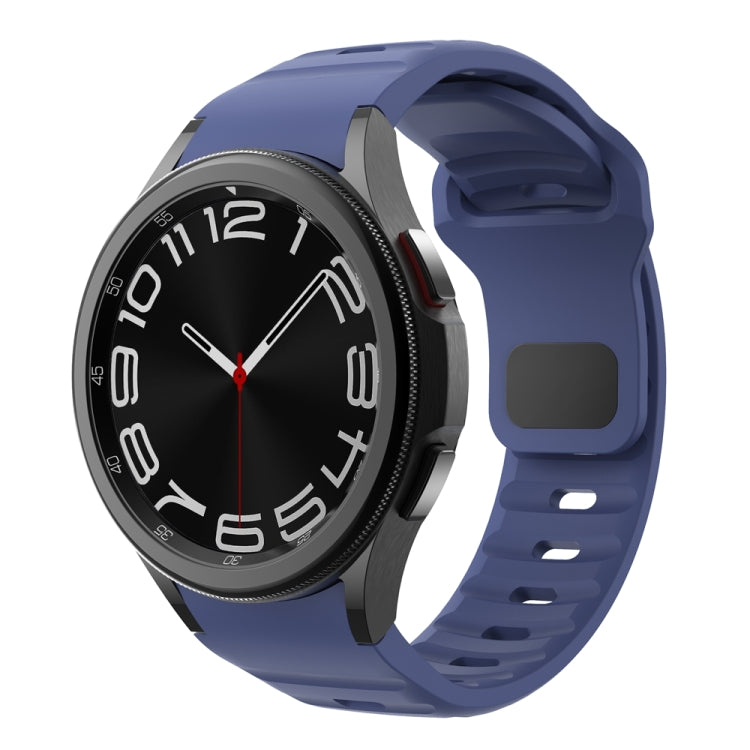 Bracelet de montre en silicone à boucle inversée texturé ondulé, pour Samsung Galaxy Watch 7 / 6 / 5 / 4