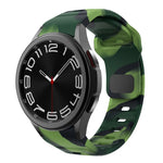 Bracelet de montre en silicone à boucle inversée texturé ondulé, pour Samsung Galaxy Watch 7 / 6 / 5 / 4