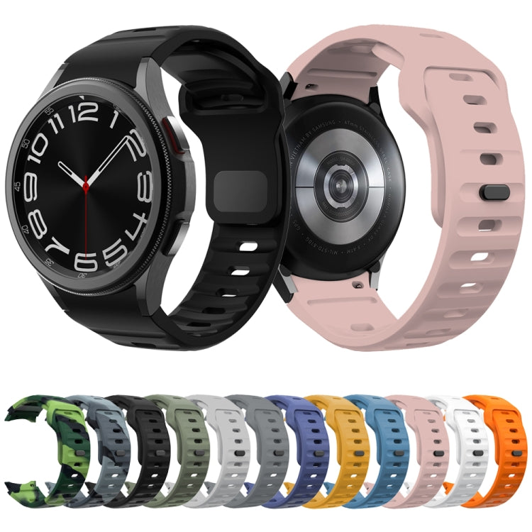 Bracelet de montre en silicone à boucle inversée texturé ondulé, pour Samsung Galaxy Watch 7 / 6 / 5 / 4