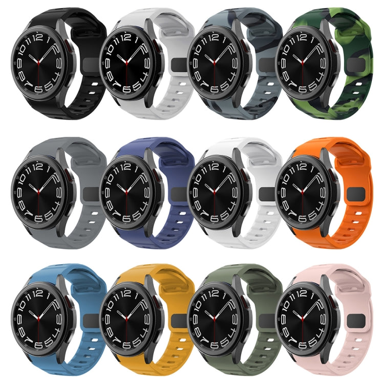 Bracelet de montre en silicone à boucle inversée texturé ondulé, pour Samsung Galaxy Watch 7 / 6 / 5 / 4