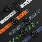 Bracelet de montre en silicone à boucle inversée texturé ondulé, pour Samsung Galaxy Watch 7 / 6 / 5 / 4