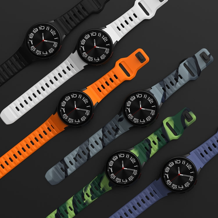 Bracelet de montre en silicone à boucle inversée texturé ondulé, pour Samsung Galaxy Watch 7 / 6 / 5 / 4