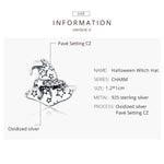 Perles Chapeau de Sorcière en Argent Sterling S925 Accessoires DIY pour Bracelet Collier, SCC1261