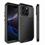 Coque de téléphone RedPepper Triple-proof en métal, Pour iPhone 17 Pro Max, Pour iPhone 17 Pro, Pour iPhone 17, Pour iPhone Air, Pour iPhone 16 Pro Max, Pour iPhone 16 Pro, Pour iPhone 16 Plus, Pour iPhone 16