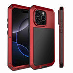 Coque de téléphone RedPepper Triple-proof en métal, Pour iPhone 17 Pro Max, Pour iPhone 17 Pro, Pour iPhone 17, Pour iPhone Air, Pour iPhone 16 Pro Max, Pour iPhone 16 Pro, Pour iPhone 16 Plus, Pour iPhone 16