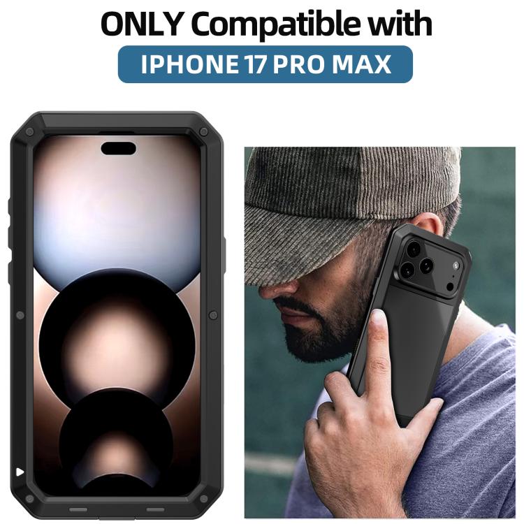 Coque de téléphone RedPepper Triple-proof en métal, Pour iPhone 17 Pro Max, Pour iPhone 17 Pro, Pour iPhone 17, Pour iPhone Air, Pour iPhone 16 Pro Max, Pour iPhone 16 Pro, Pour iPhone 16 Plus, Pour iPhone 16