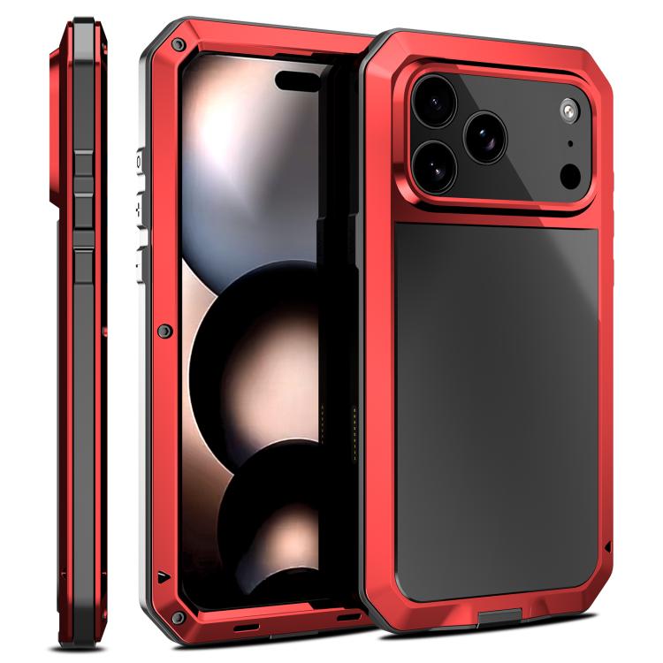 Coque de téléphone RedPepper Triple-proof en métal, Pour iPhone 17 Pro Max, Pour iPhone 17 Pro, Pour iPhone 17, Pour iPhone Air, Pour iPhone 16 Pro Max, Pour iPhone 16 Pro, Pour iPhone 16 Plus, Pour iPhone 16