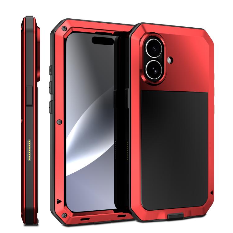 Coque de téléphone RedPepper Triple-proof en métal, Pour iPhone 17 Pro Max, Pour iPhone 17 Pro, Pour iPhone 17, Pour iPhone Air, Pour iPhone 16 Pro Max, Pour iPhone 16 Pro, Pour iPhone 16 Plus, Pour iPhone 16