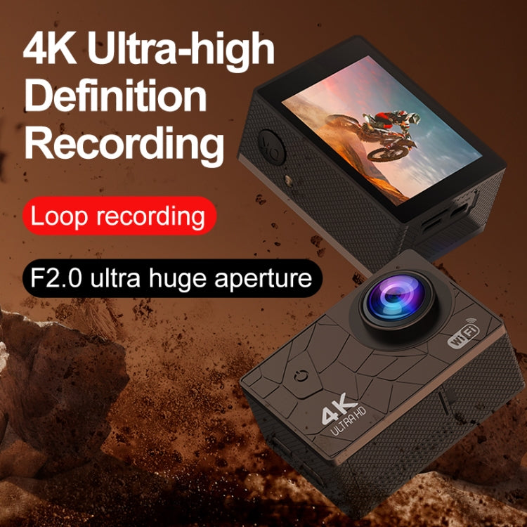 Caméra d'action I5-361 écran IPS HD 2,0 pouces grand angle 4K WiFi, I5-361 avec télécommande, I5-361 sans télécommande
