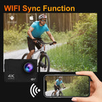 Caméra d'action I5-361 écran IPS HD 2,0 pouces grand angle 4K WiFi, I5-361 avec télécommande, I5-361 sans télécommande