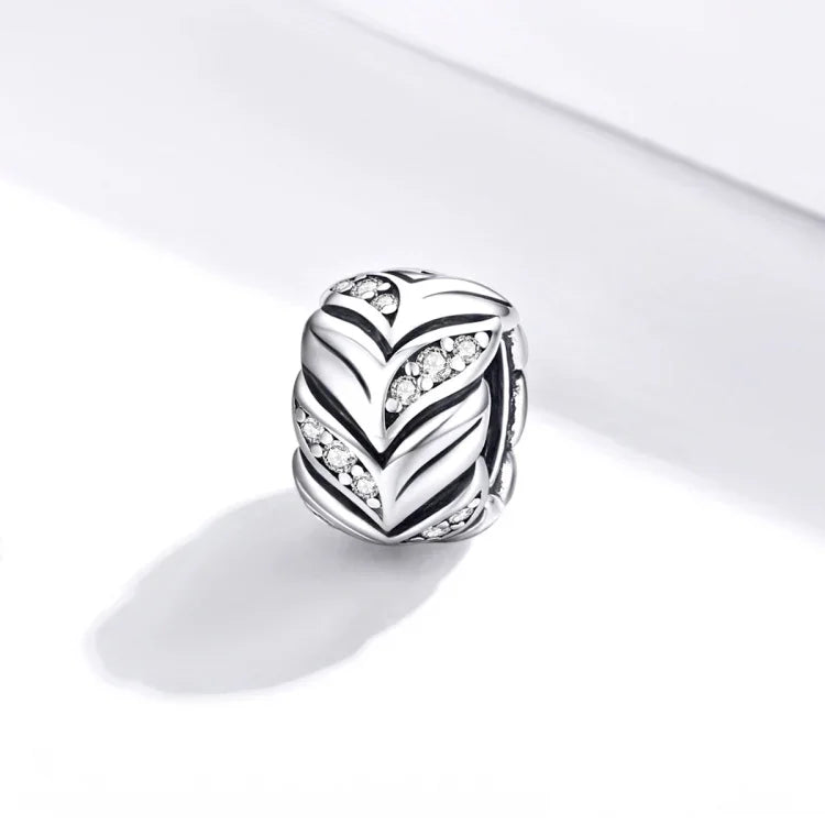 Accessoires de bracelet et collier DIY en argent sterling S925, perles de blé et zircon, SCC1614