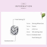 Accessoires de bracelet et collier DIY en argent sterling S925, perles de blé et zircon, SCC1614