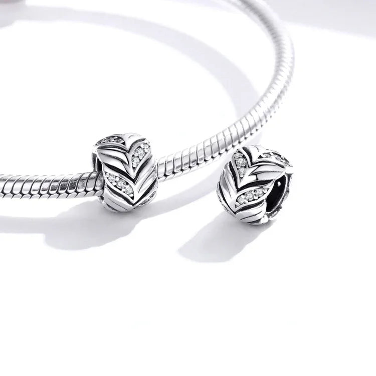 Accessoires de bracelet et collier DIY en argent sterling S925, perles de blé et zircon, SCC1614